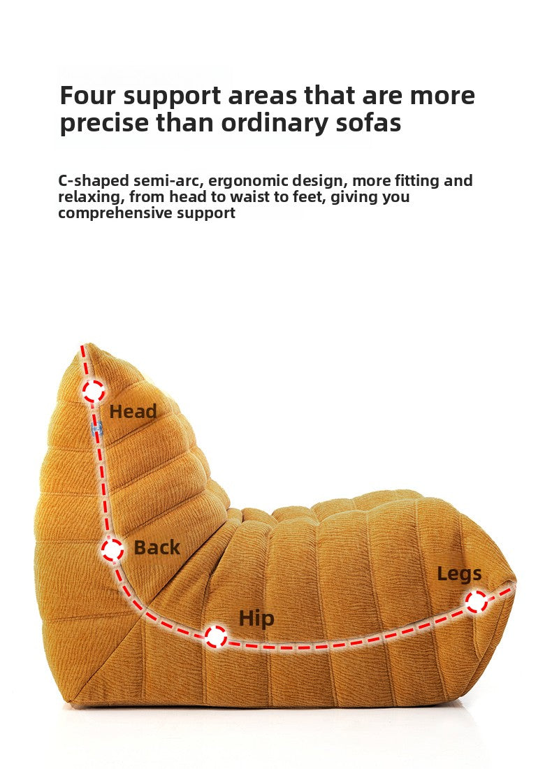 The caterpillar-shaped beanbag sofa is perfect for sleeping or relaxing in the living room, balcony, or bedroom.MM09