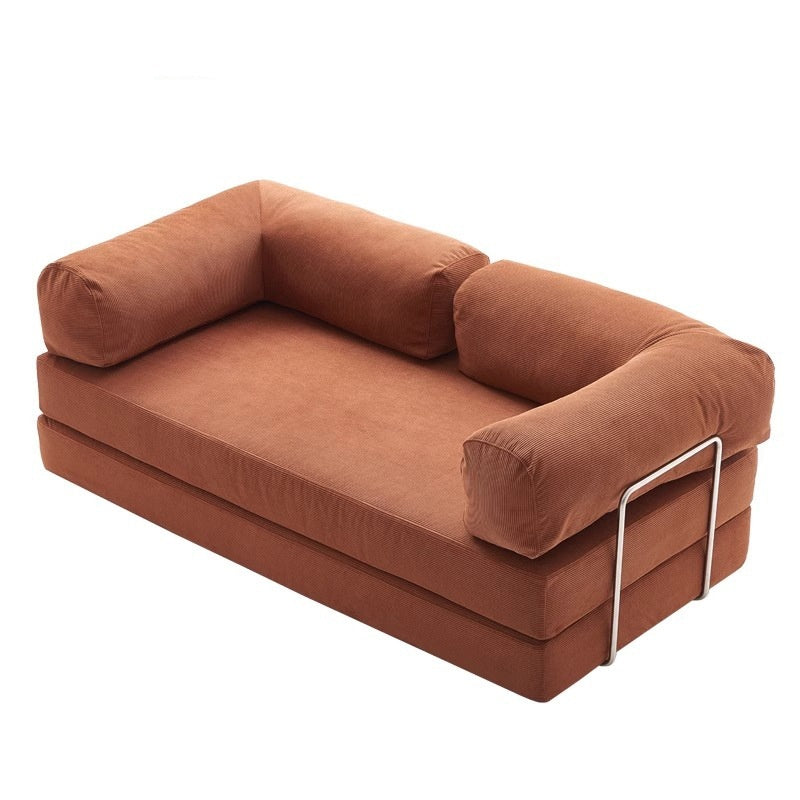 Vintage-style reversible sofa, compressible and foldable fabric sofa bed NC690