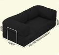 Vintage-style reversible sofa, compressible and foldable fabric sofa bed NC690