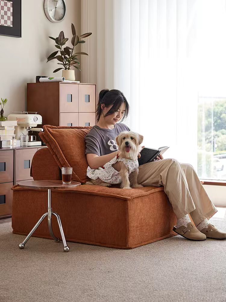 Tofu block fabric sofa, flexible combination compression sofa for small living rooms NC471